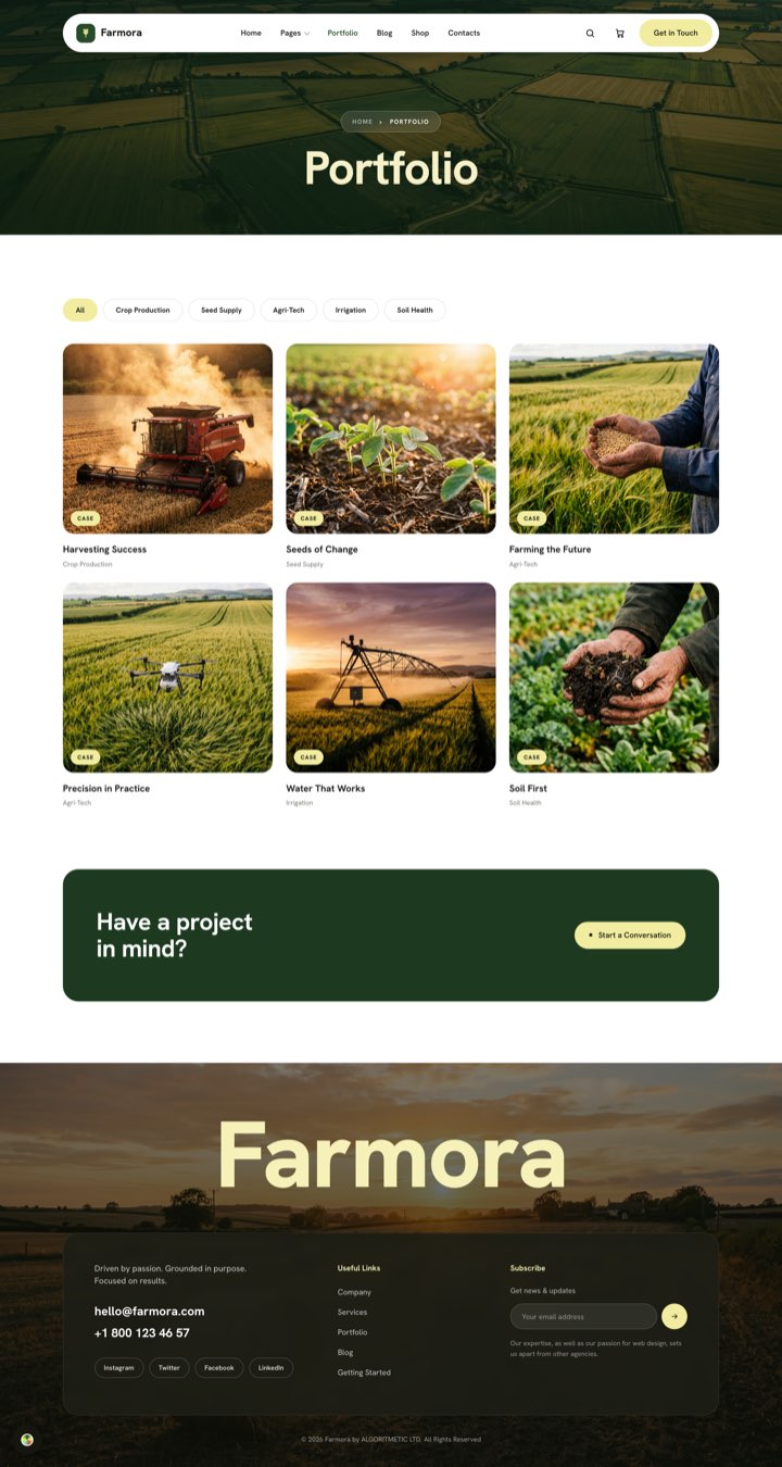 Farmora Green — Portfolio page