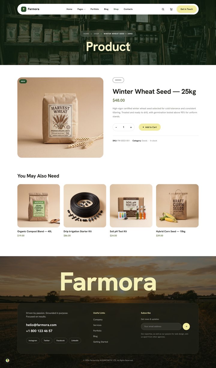 Farmora Green — Product page