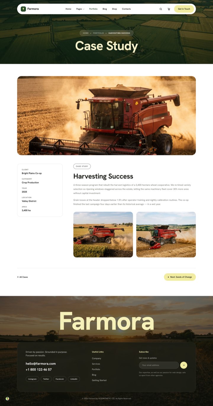 Farmora Green — Case Study page