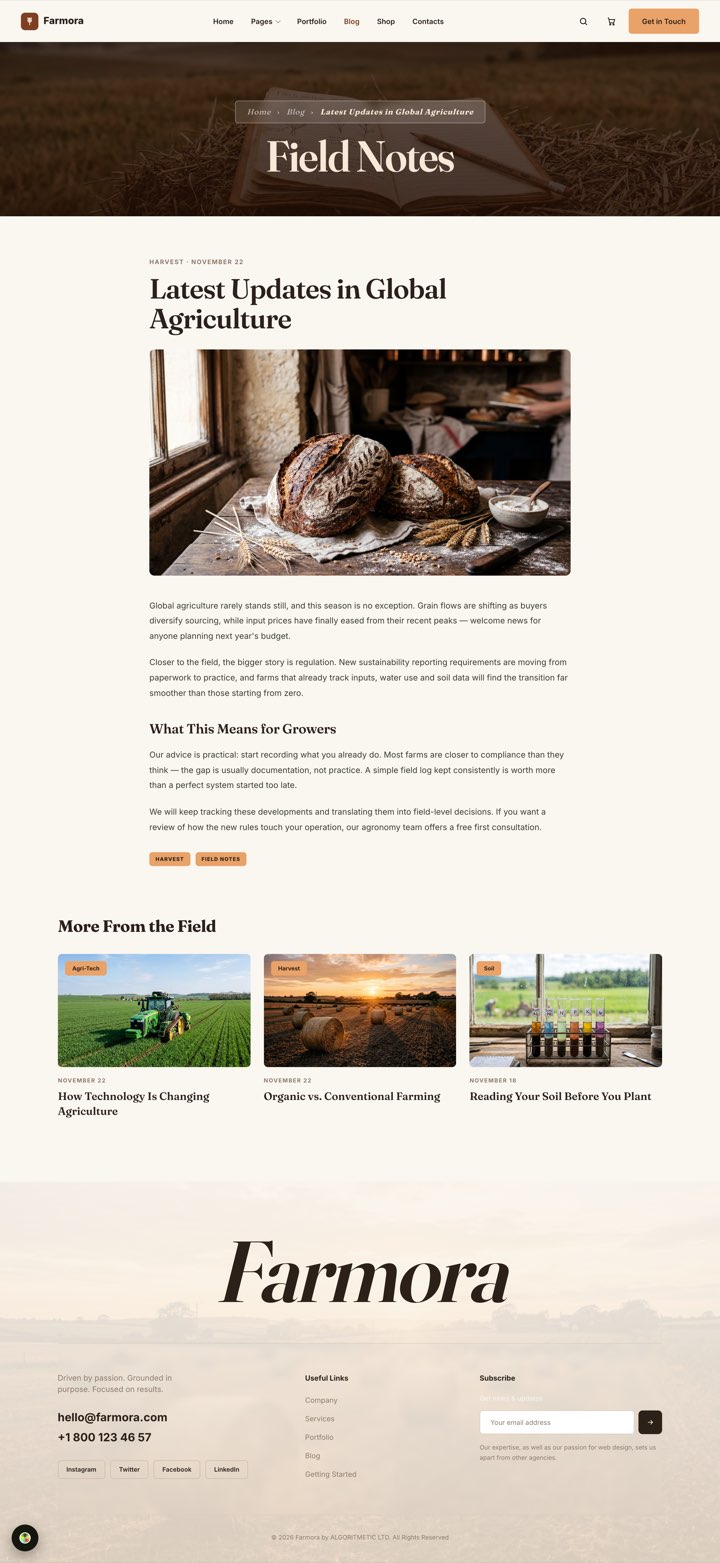 Terra — Blog Single page