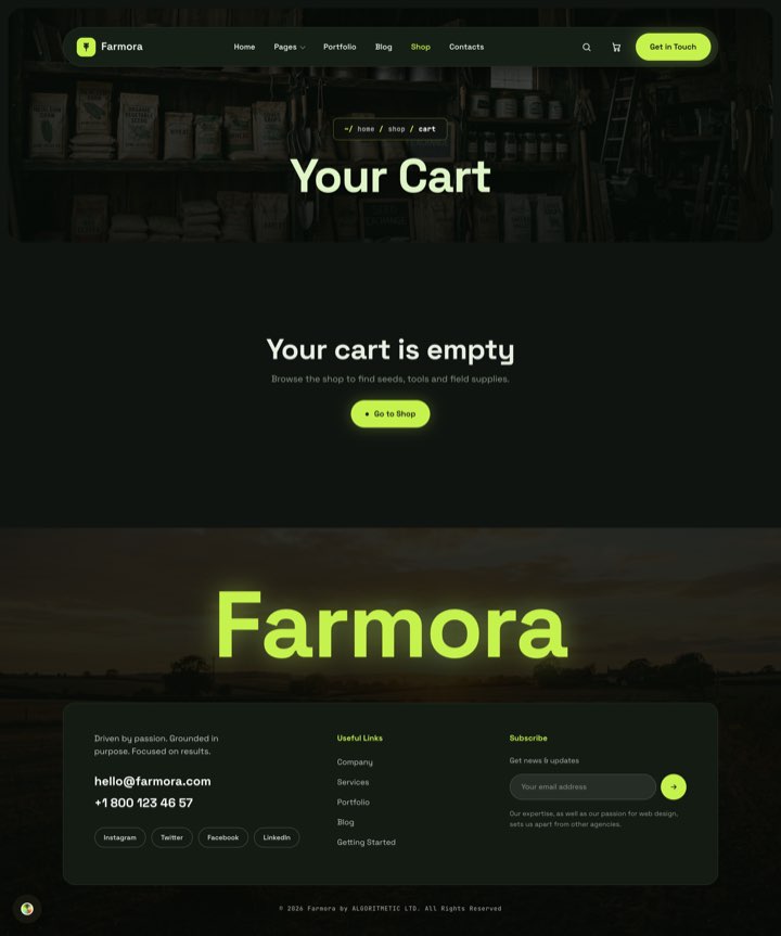 Nightfield — Cart page