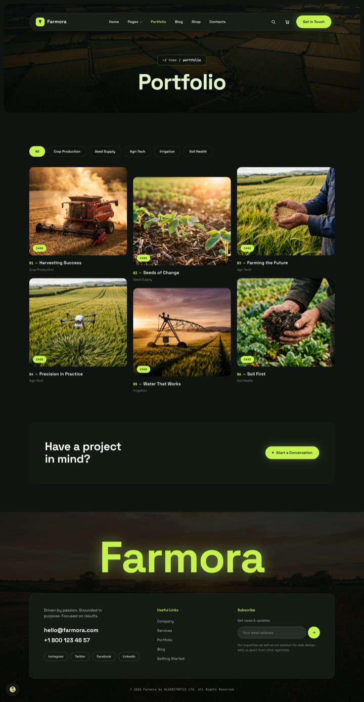 Nightfield — Portfolio page