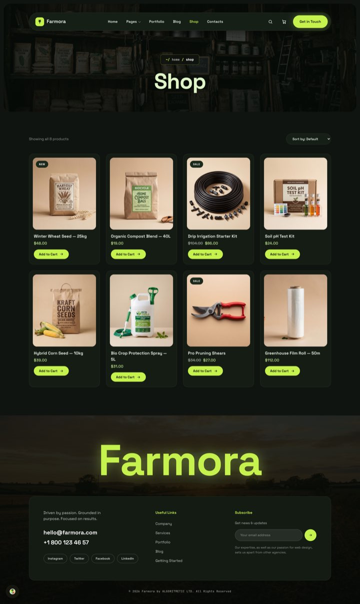 Nightfield — Shop page