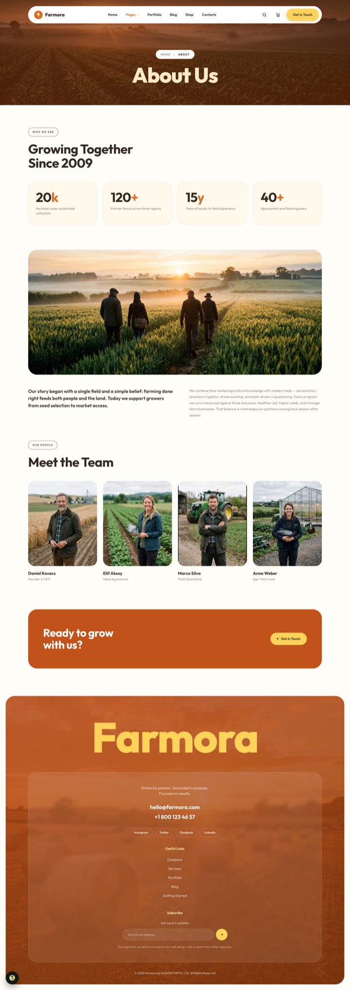 Sunhaven — About Us page