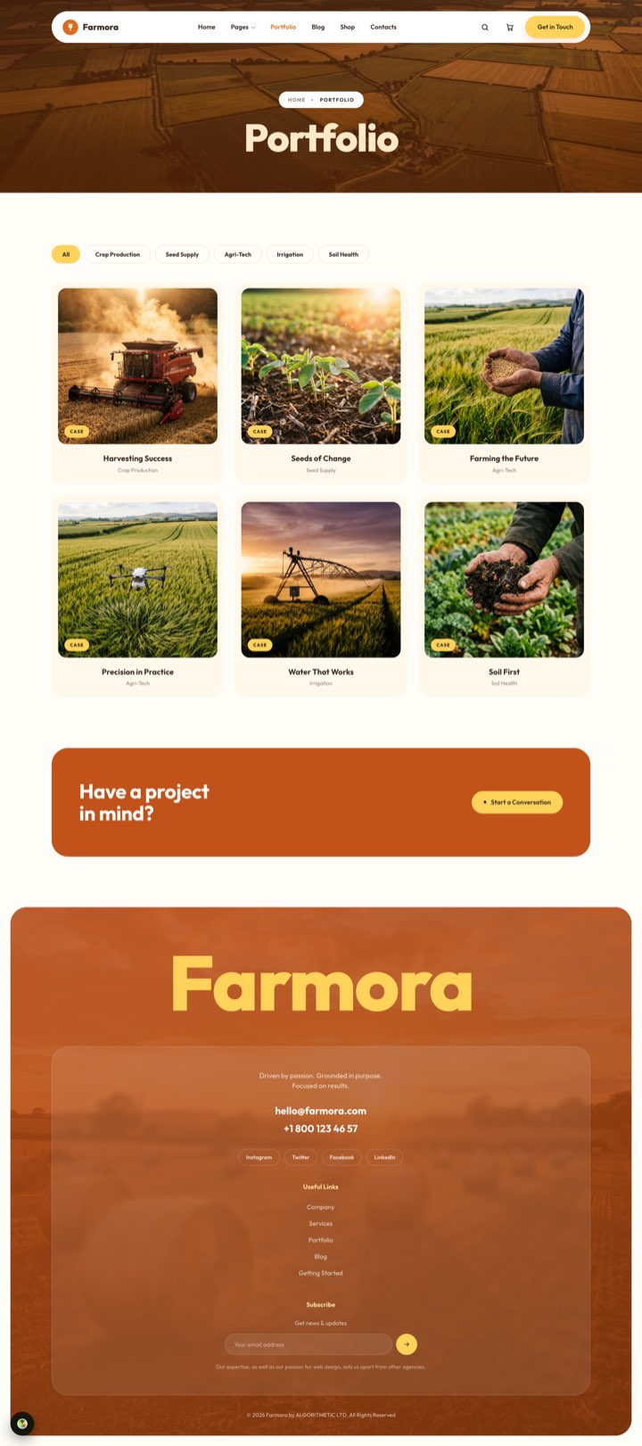 Sunhaven — Portfolio page