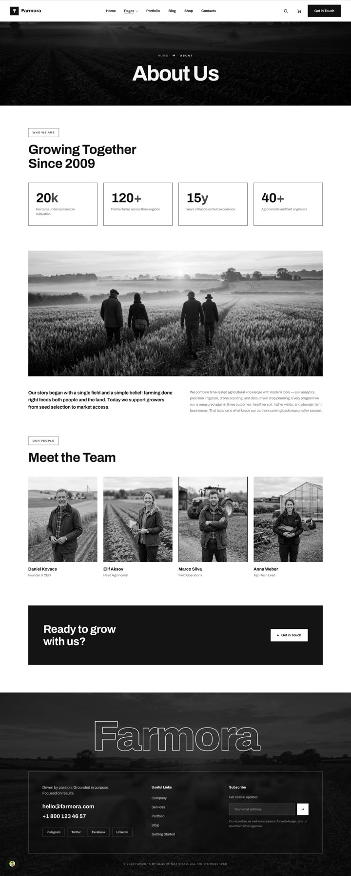 Monoline — About Us page