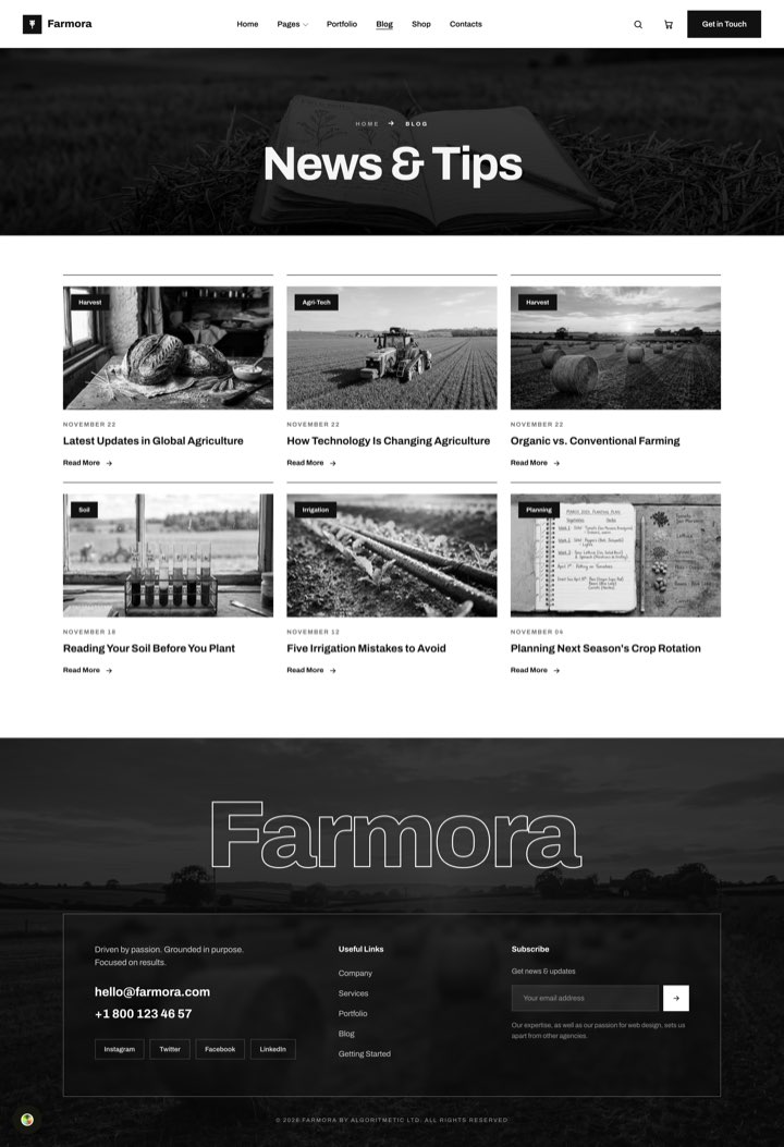 Monoline — Blog page