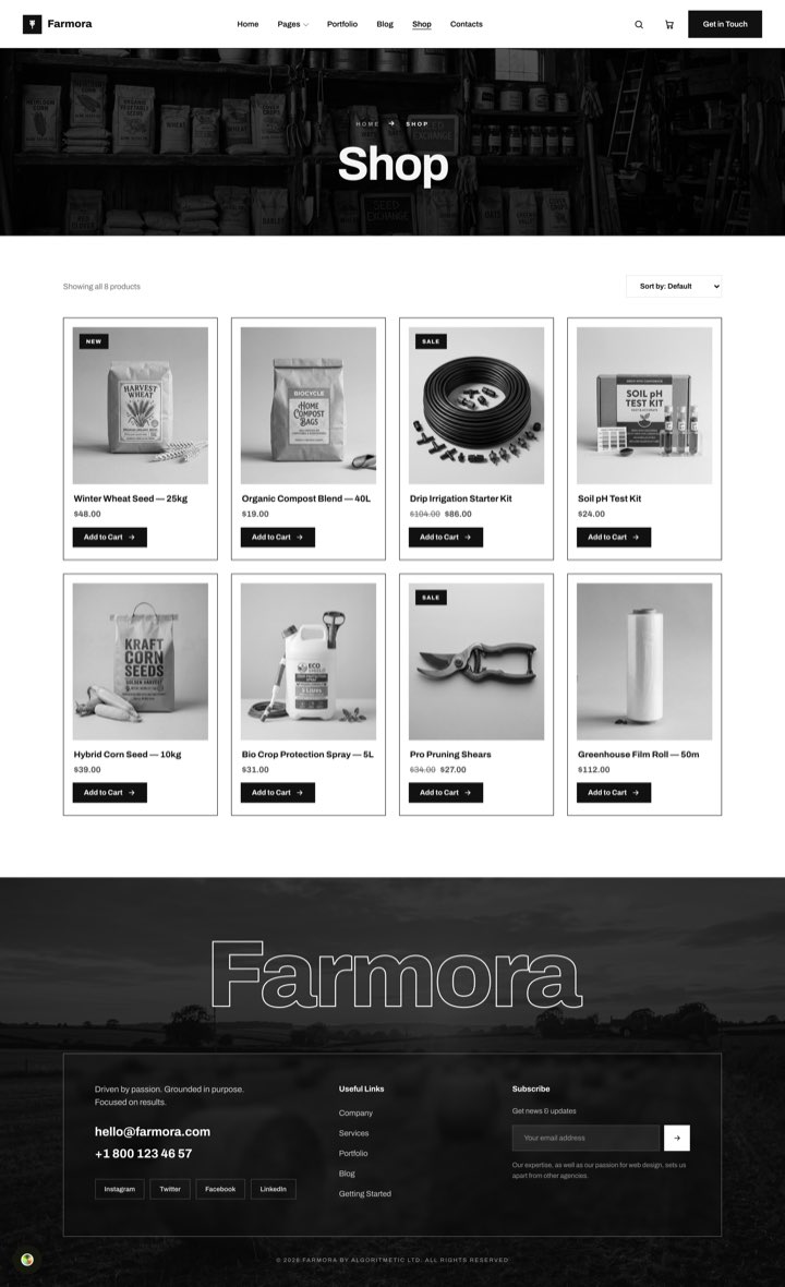 Monoline — Shop page