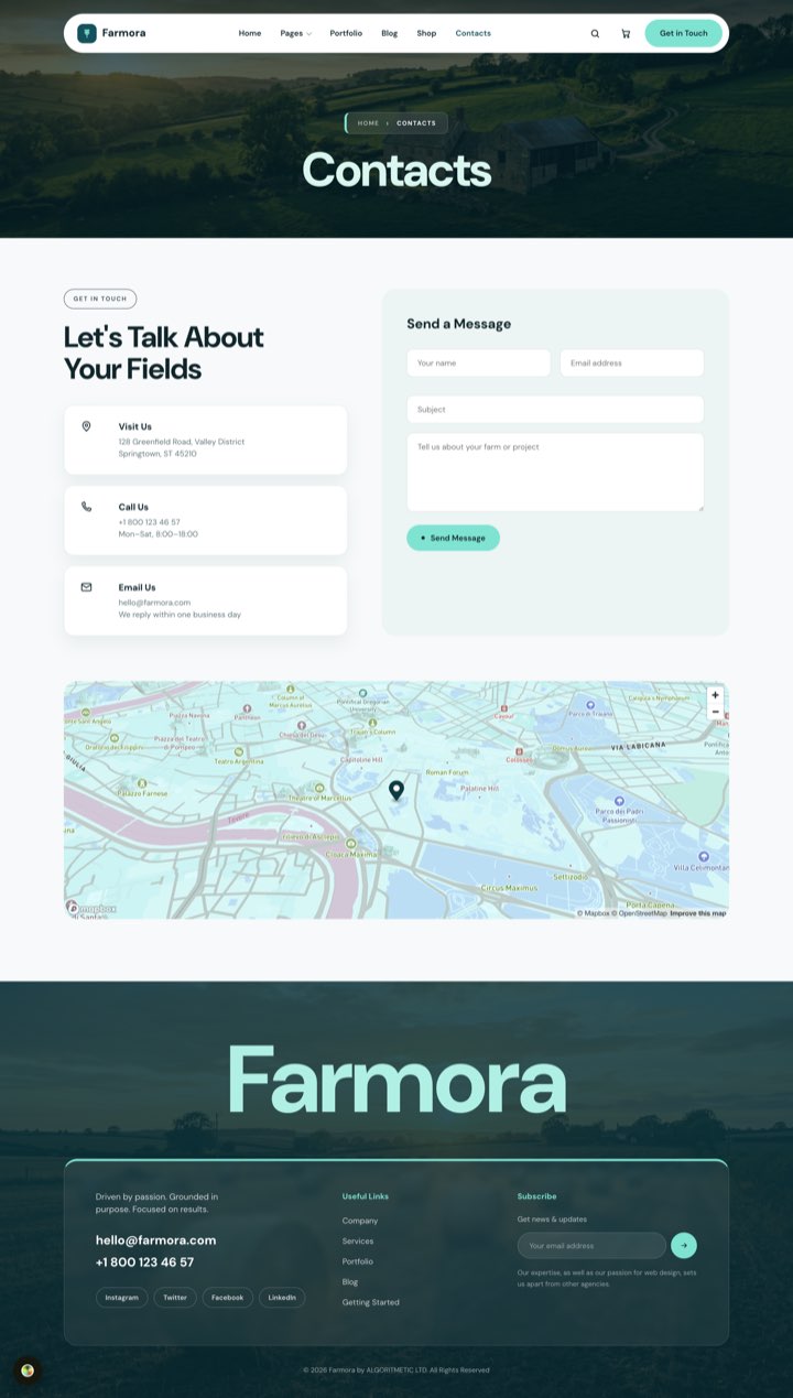 Riverflow — Contacts + Map page