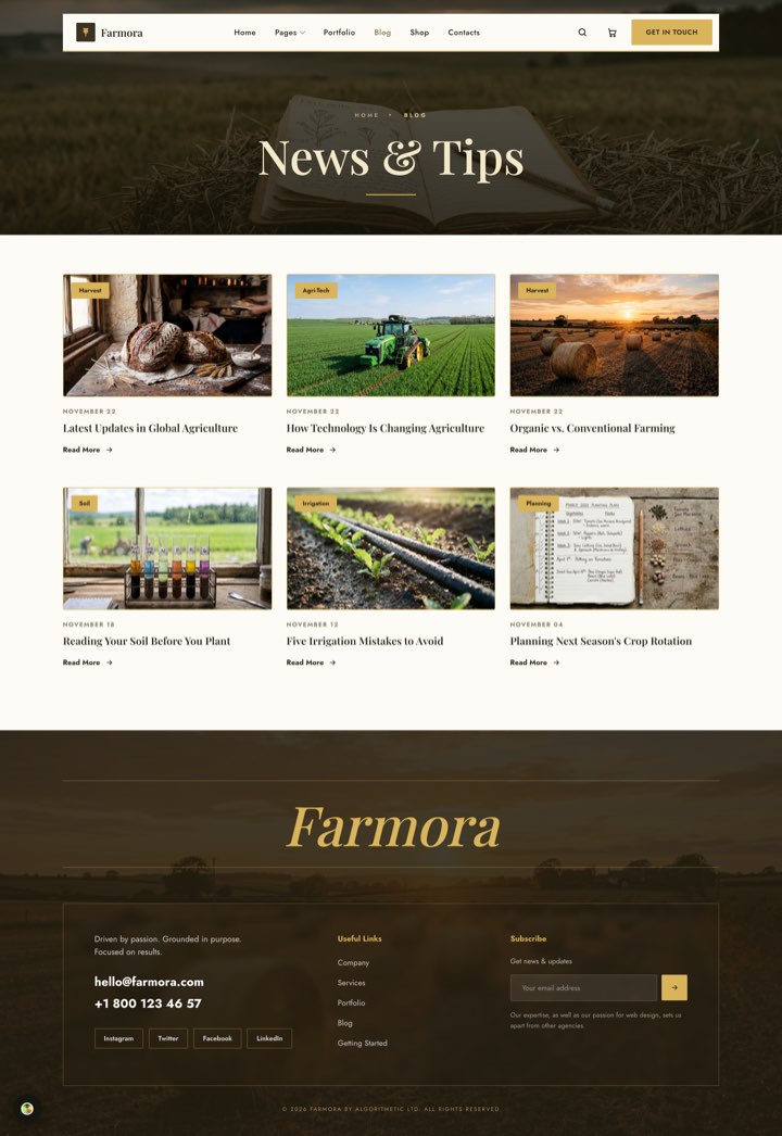 Golden Estate — Blog page