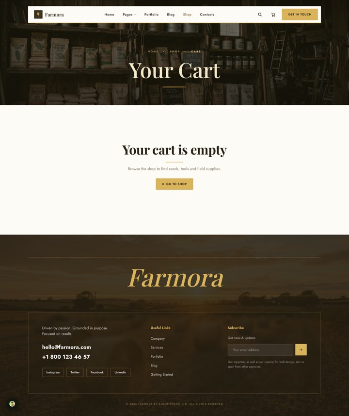 Golden Estate — Cart page
