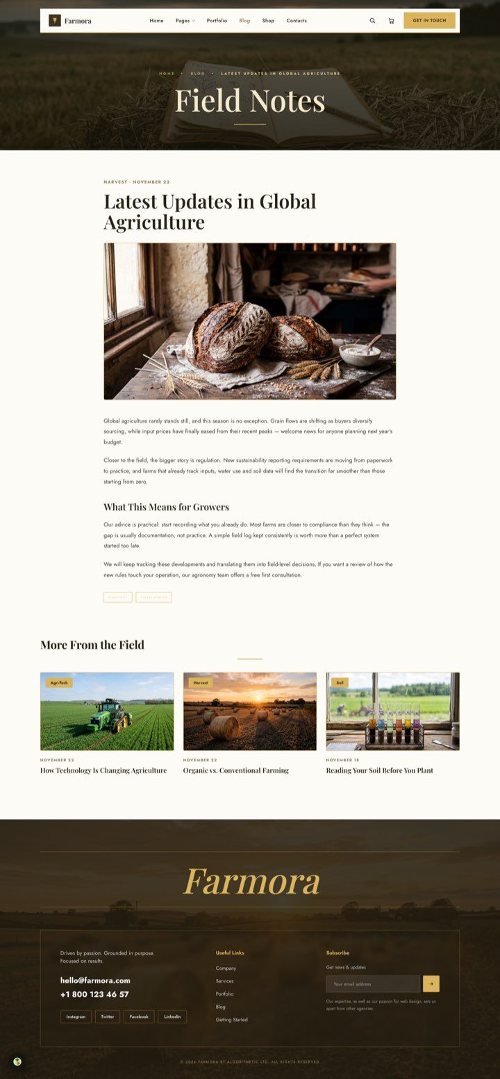 Golden Estate — Blog Single page
