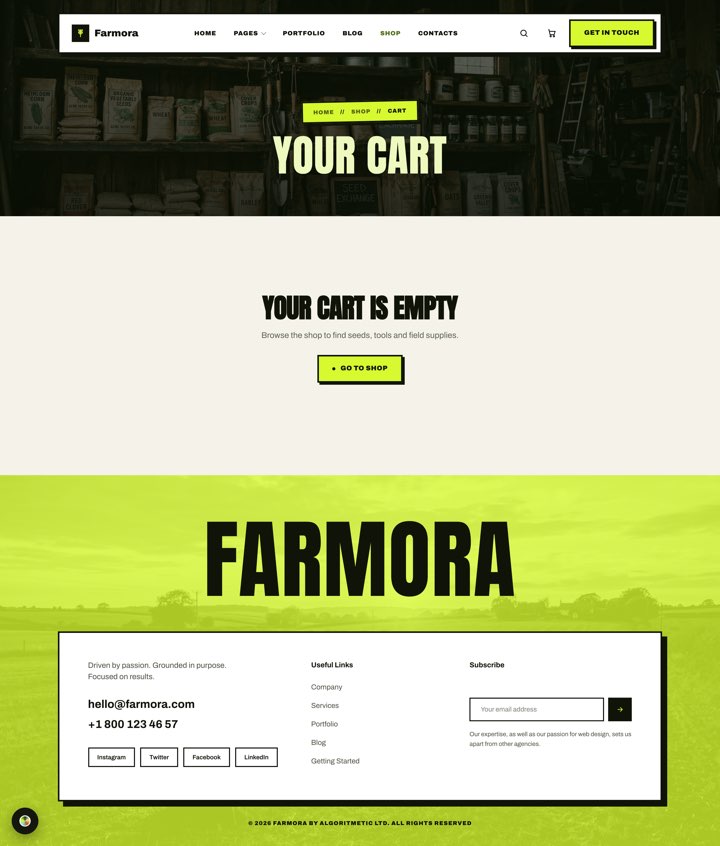 Bold Acre — Cart page
