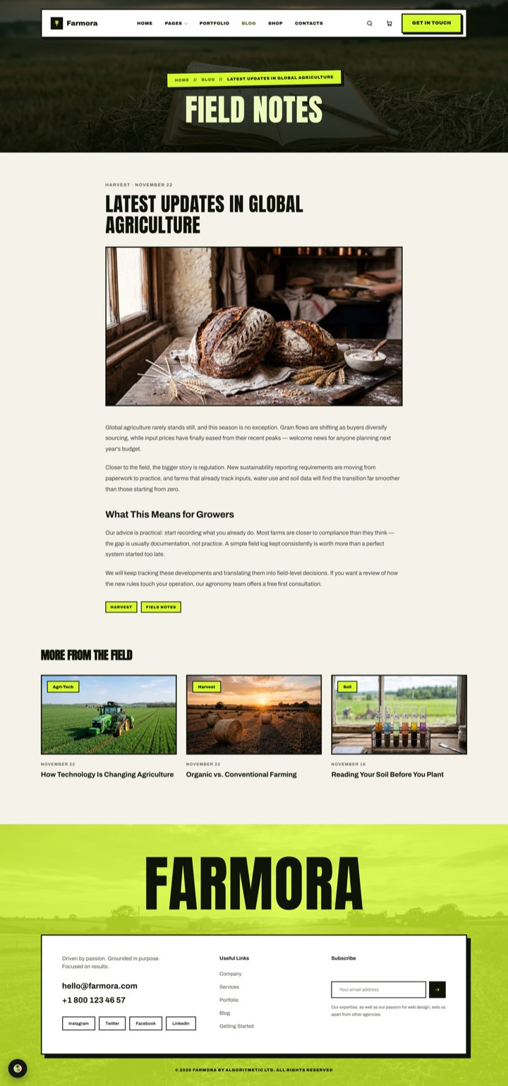 Bold Acre — Blog Single page