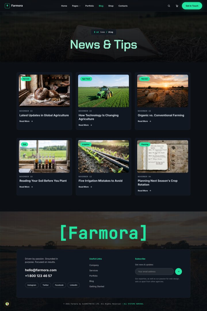 AgriTech — Blog page