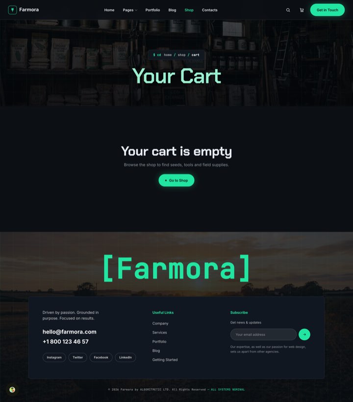 AgriTech — Cart page