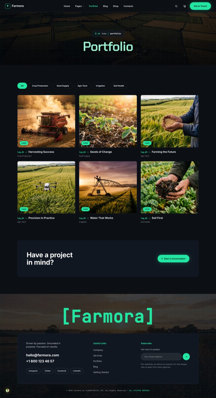 AgriTech — Portfolio page