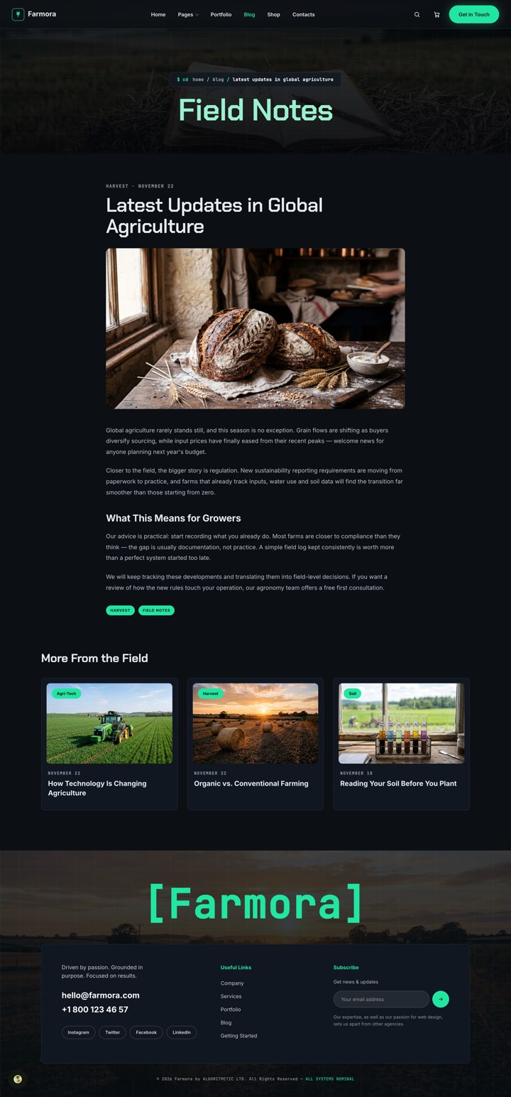 AgriTech — Blog Single page